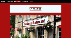Desktop Screenshot of laflamberestaurant.co.uk